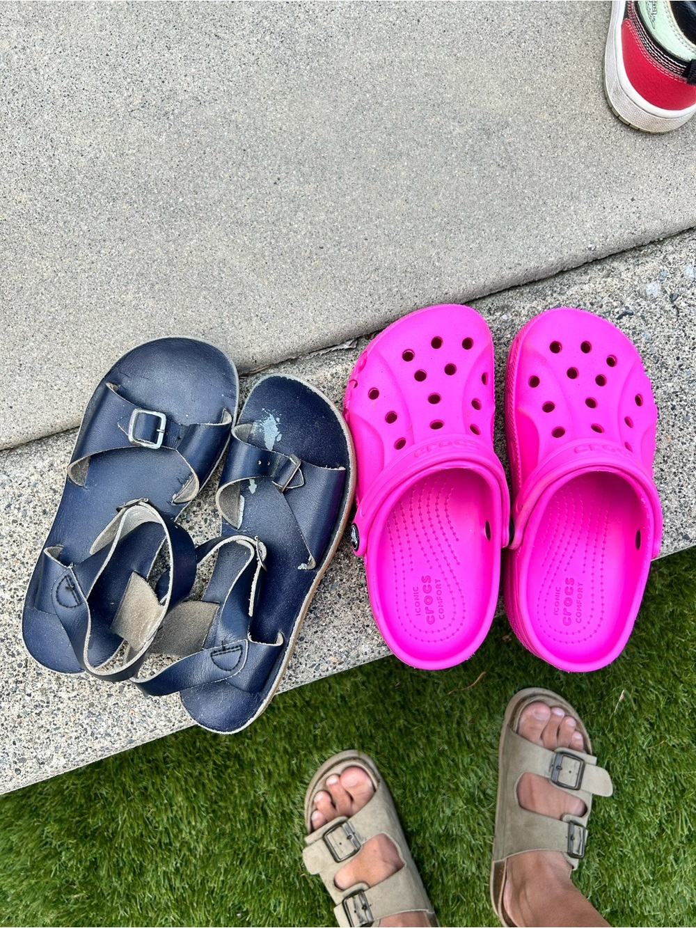 Girls Crocs and salt water sandals size 13